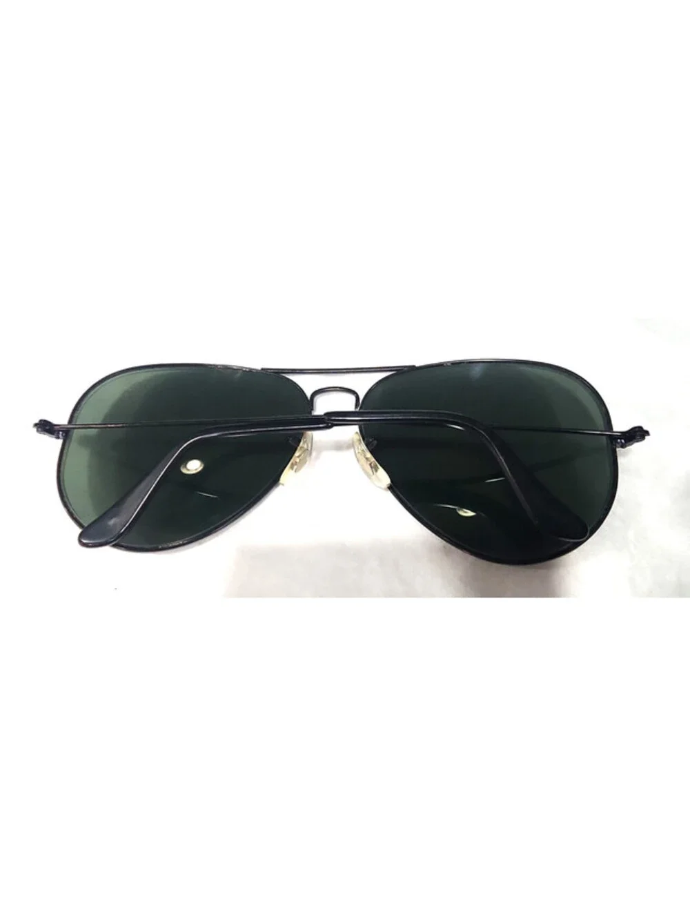 Ray Ban B&L VTG 70's Black Metal Gray Aviator Sunglasses 62-14 USA
